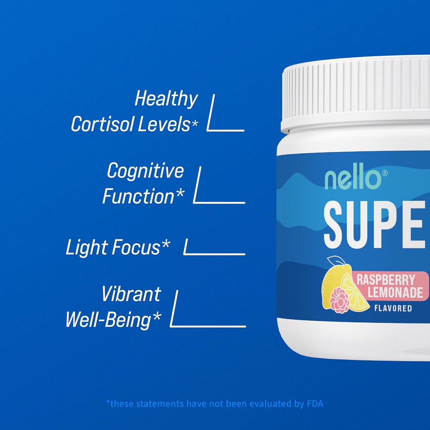 Supercalm Powdered Drink Mix, Raspberry Lemonade, L Theanine, Ksm-66 Ashwagandha, Magnesium Glycinate, Vitamin D 3, Supplements for Relaxation & Focus, No Sugar, Non GMO, On The Go, 20 Ct