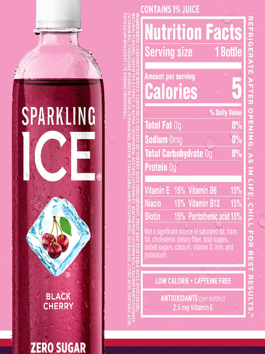 Sparkling Ice Purple Variety Pack, Flavored Water, Zero Sugar, with Vitamins and Antioxidants, 17 fl oz, 12 count (Black Raspberry, Cherry Limeade, Orange Mango, Kiwi Strawberry) - Nirvana Guru