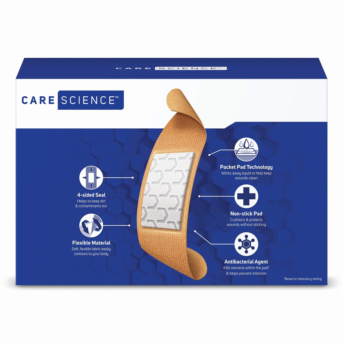 Care Science Fabric Adhesive Bandages, 200 ct Bulk Assorted Sizes | FSA HSA Eligible | Flexible + Breathable Protection for First Aid and Wound Care