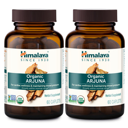 Himalaya Organic Arjuna, Blood Pressure Supplement for Cardiovascular Wellness and Heart Health, 700mg, 60 Count (Pack of 2) - Nirvana Guru