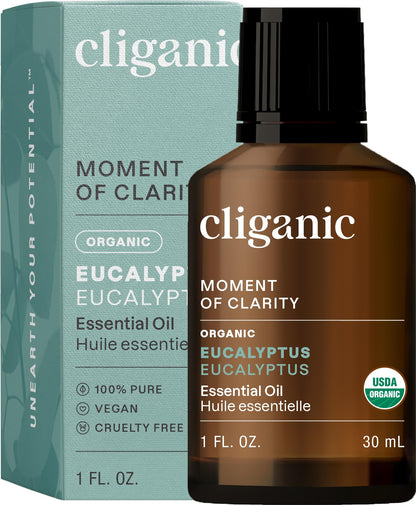 Cliganic Organic Lavender Essential Oil - 100% Pure Natural Undiluted, for Aromatherapy Diffuser | Non-GMO Verified (Packaging May Vary)