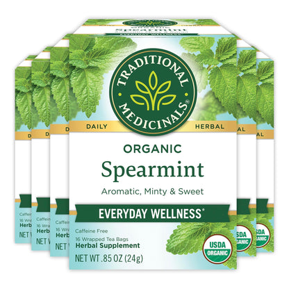 Traditional Medicinals Organic Red Clover, Caffeine Free, 16 Wrapped Tea Bags, 1.13 oz (32 g) - Nirvana Guru