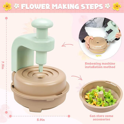 Fabric Flower Bouquets Toys, DIY Craft Kits Toys for Kids - Flowers Market Toy, Build Your Flower Bouquet, Arts & Crafts for 4 5 6 7 8 Year Toddler Girl, Educational Activity Preschool B-Day Gifts Nirvana Guru