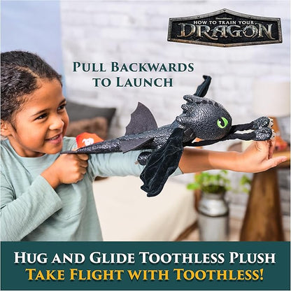 Dreamworks Dragons How to Train Your Dragon, Hug and Glide Toothless Plush Toy, 12” Dragon Stuffed Animal, Kids Toys for Boys Ages 4 and Up nirvanaguru