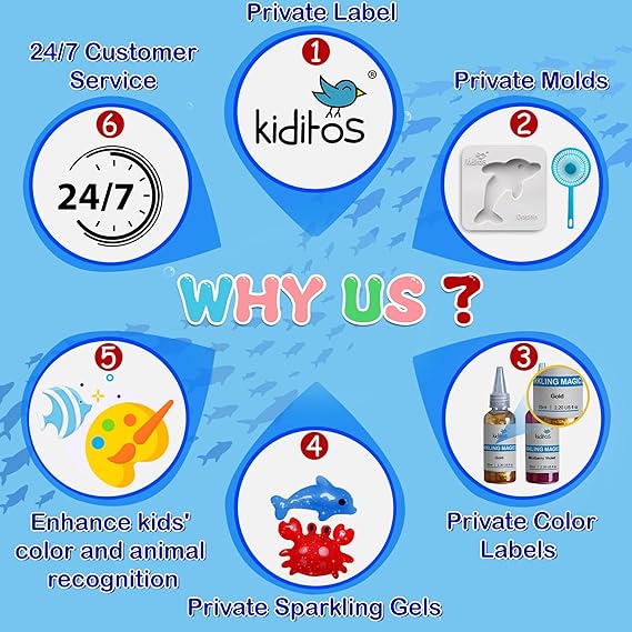 Kiditos Magic Water Elf Toy Kit–Squishies for Kids, 10 Gels & 6 Molds, Magic Gel Water Pets Sensory Toy, Fun DIY Craft Kit, Party Favors, Birthday & Christmas Gifts for Kids Ages 3+ nirvanaguru