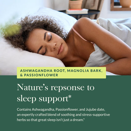 Gaia Herbs SleepThru - Natural Sleep Support Supplement with Organic Ashwagandha Root, Organic Magnolia Bark, Passionflower, and Jujube Date - 60 Vegan Liquid Phyto-Capsules (30-Day Supply) - Nirvana Guru