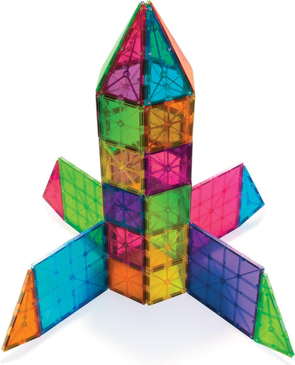 MAGNA-TILES Classic 100-Piece Magnetic Construction Set, The ORIGINAL Magnetic Building Brand Nirvana Guru