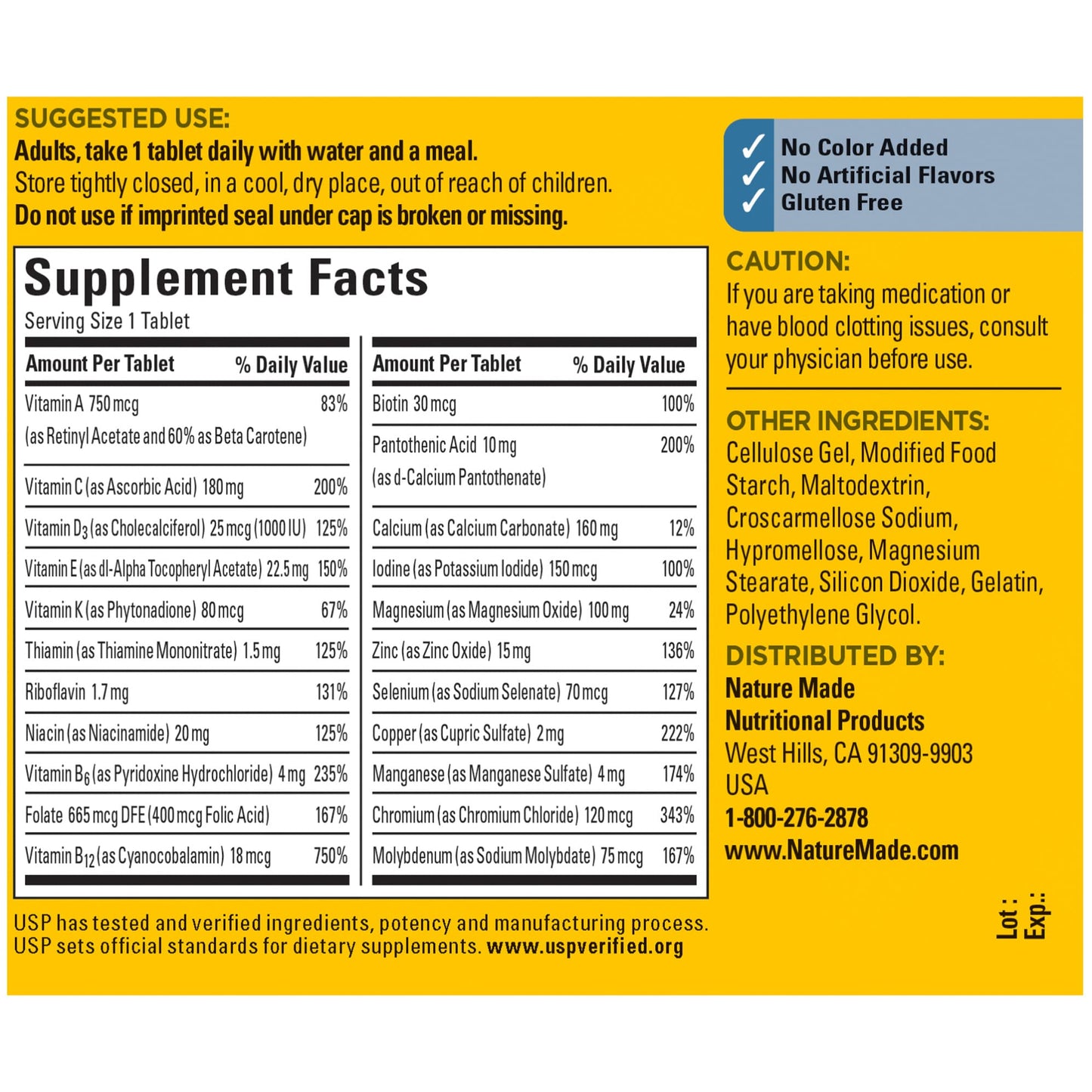 Nature Made Multivitamin For Him with No Iron, Mens Multivitamins for Daily Nutritional Support, Multivitamin for Men, 90 Tablets, 90 Day Supply - Nirvana Guru
