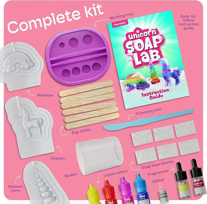 Dan&Darci Unicorn Soap Making Kit - Girls Crafts DIY Project Age 6+ Year Old Kids - Unicorn Girl Gifts - Science STEM Activity Teenage Gift - Make Your Own Soap Kits - Craft Toys Ages 6 7 8 9 10 11 12 nirvanaguru