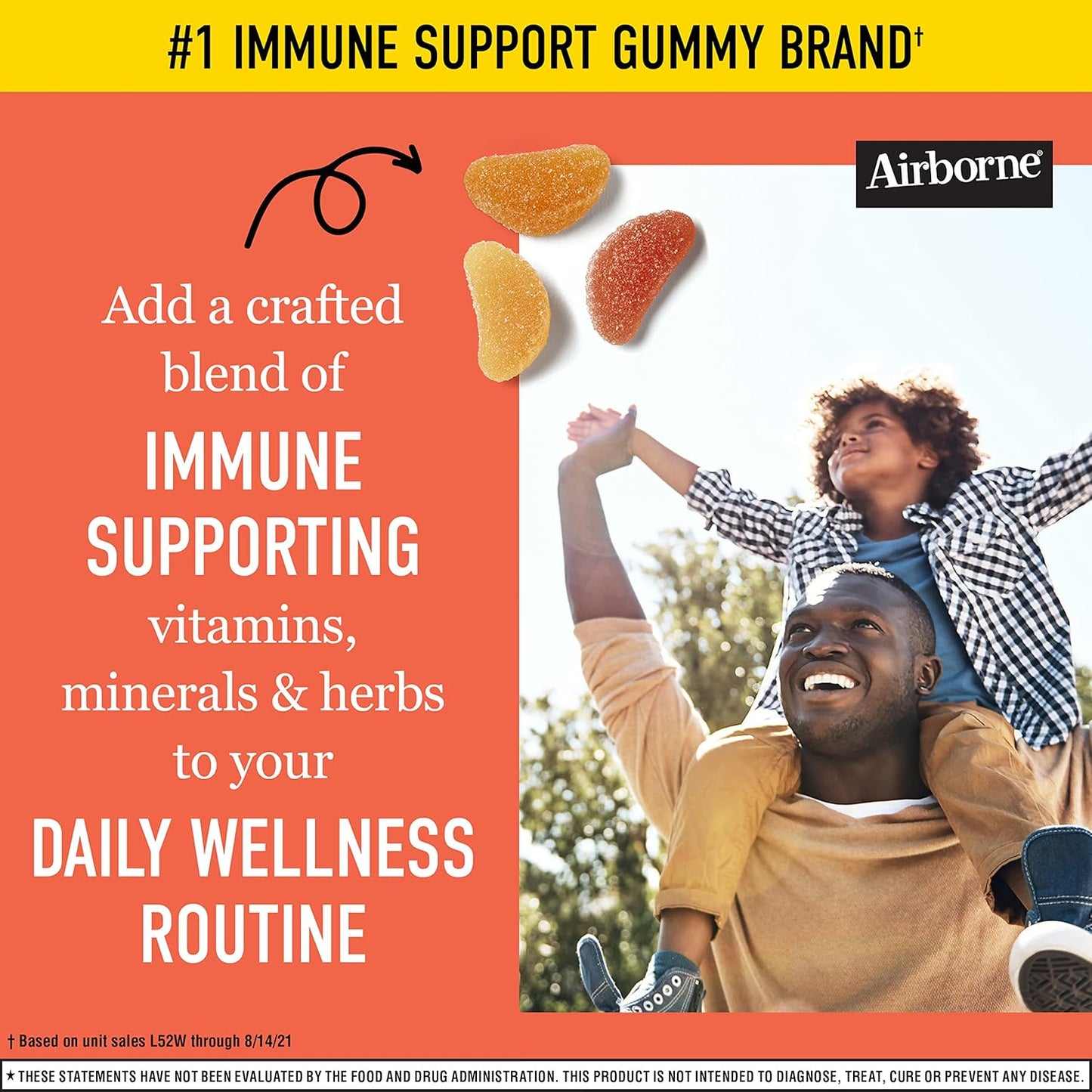 Airborne Vitamin C 750mg (per Serving) Zesty Orange Flavored Gummies (42 Count in a Bottle), Gluten-Free Immune Support Supplement with Vitamins A C E, Selenium, Echinacea, Ginger, Antioxidant Nirvana Guru