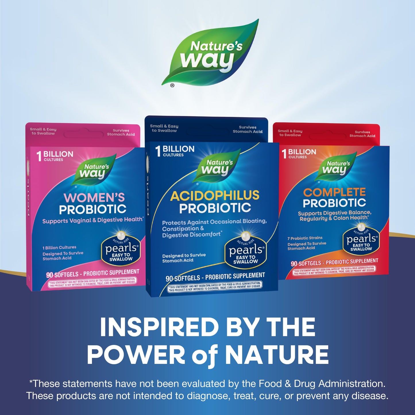 Nature's Way Acidophilus Probiotic Pearls, Supports Digestive Balance and Gut Health*, Protects Against Occasional Constipation and Bloating*, 1 Billion Live Cultures, 90 Softgels (Packaging May Vary) - Nirvana Guru