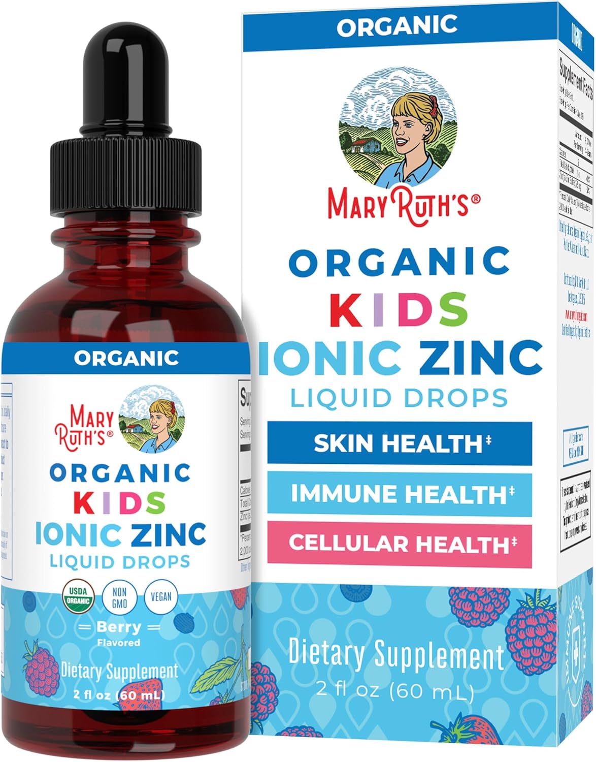 MaryRuth Organics Zinc Supplement for Immune Support, Immune Support Supplement for Kids, Ages 4-13, Zinc Sulfate, Vegan, USDA Organic, Glycerin Based, 2 Fl Oz - Nirvana Guru