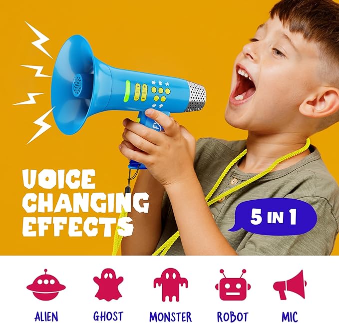 Voice Changer for Kids - Gifts for Kids - Voice Changing Device for Boys & Girls Ages 3-8+ Olds - Birthday Gifts for 3, 4, 5, 7, 8 Year Old Boy - Cool Outdoor Toys Gift Ideas for Kid, Toddler nirvanaguru