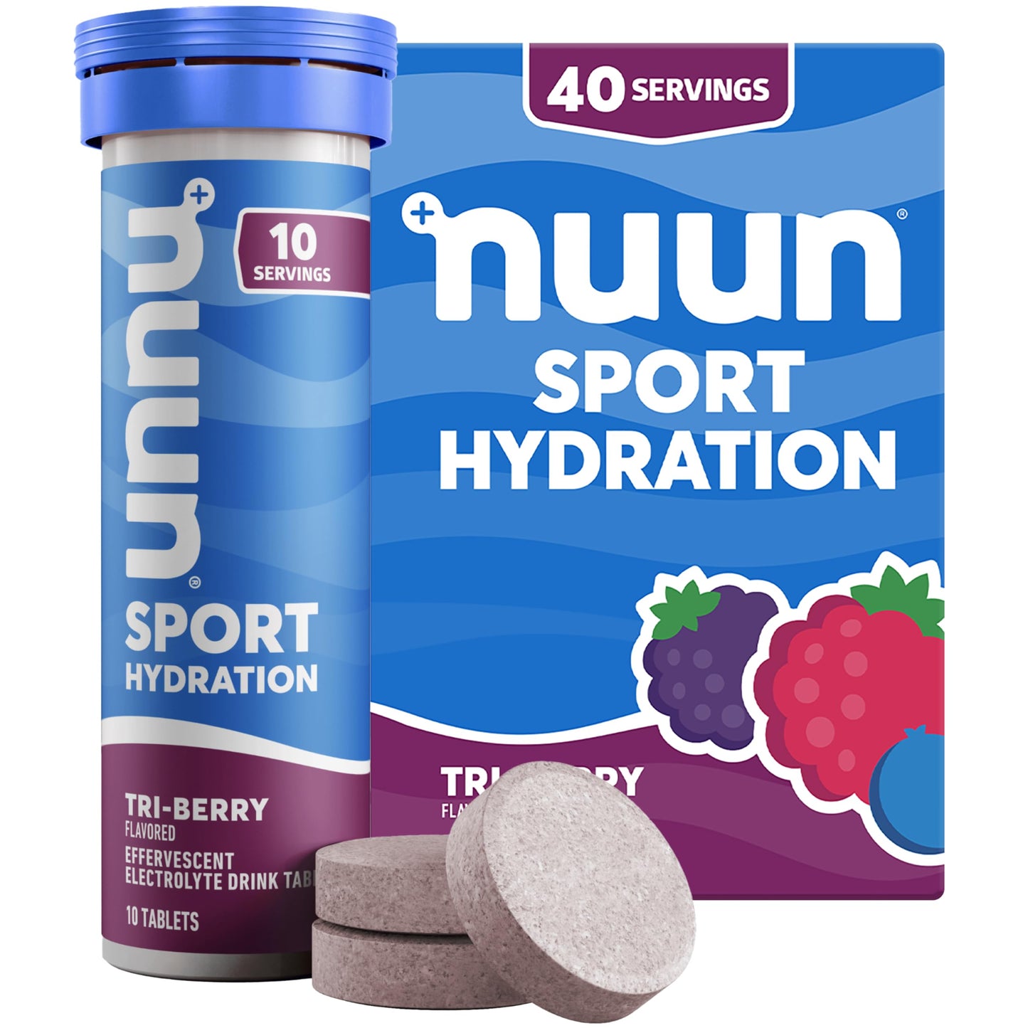 Nuun Sport Electrolyte Tablets with Magnesium, Calcium, Potassium, Chloride & Sodium, Gluten Free & Vegan, Strawberry Lemonade, 4 Pack (40 Servings Total)