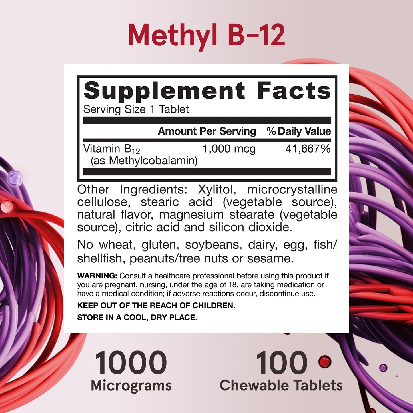 Jarrow Formulas Extra Strength Methyl B-12, Dietary Supplement for Cellular Energy Production, 100 Lemon-Flavored Chewable Tablets, Up to a 100 Day Supply - Nirvana Guru