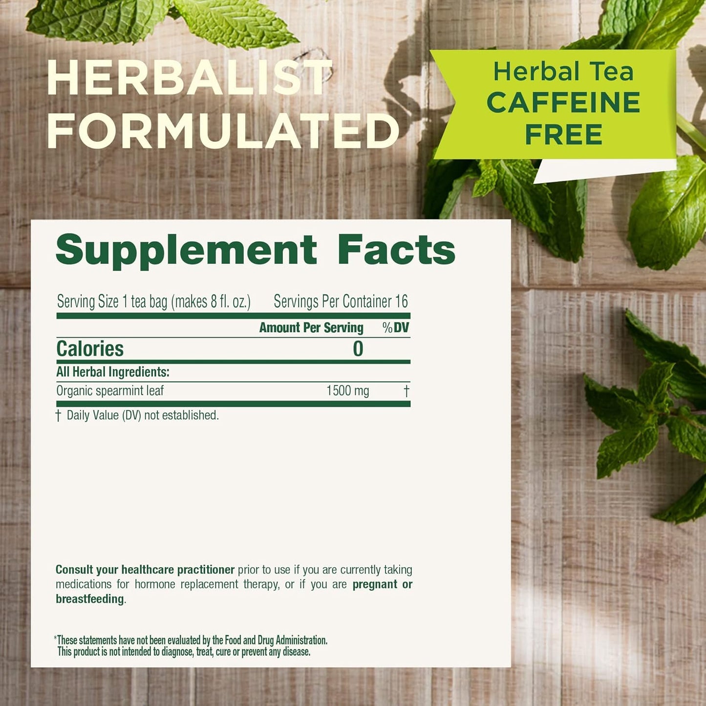 Traditional Medicinals Tea, Organic Spearmint, Supports Everyday Wellness, Healthy & Refreshing - 48 Tea Bags - Nirvana Guru