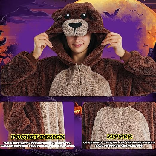 Beauty Shine Unisex Adult Onesie One Piece Pajamas Cosplay Cartoon Costume Halloween Christmas Sleepwear Jumpsuit Homewear Nirvana Guru