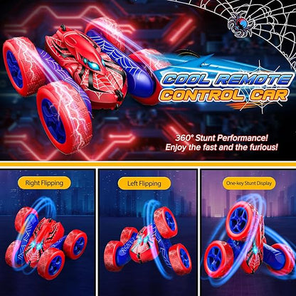 Remote Control Car,RC Cars for 4 5 6 7 8 9 10 11 12 Year Old Boy Double Sided 360°Flip 4WD Rechargeable Drift RC Race Car Boys Toys Birthday Gifts Christmas Basket Stuffers for Kids Age 4-12 nirvanaguru