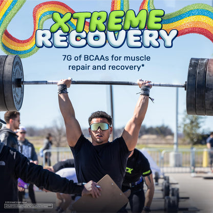 Original BCAA Powder Airheads Candy Flavor, 7g BCAA and 2.5g L-Glutamine, Sugar Free Post Workout Muscle Recovery Drink with Amino Acids for Men & Women, 30 Servings Nirvana Guru