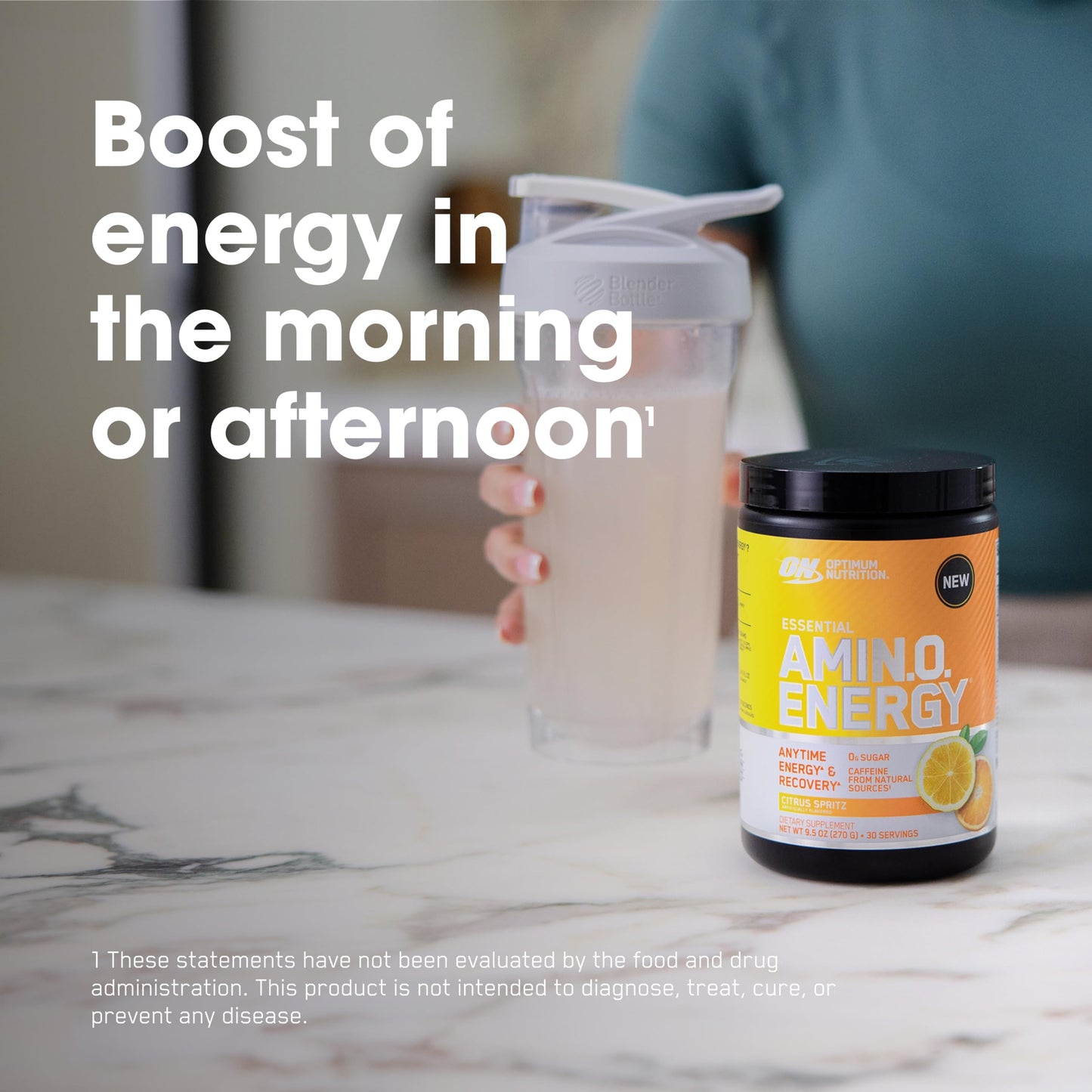Optimum Nutrition Amino Energy - Pre Workout with Green Tea, BCAA, Amino Acids, Keto Friendly, Green Coffee Extract, Energy Powder - Concord Grape, 65 Servings (Packaging May Vary)