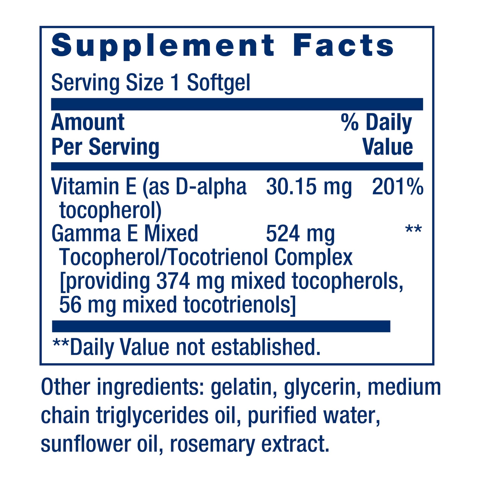 Life Extension Gamma E Mixed Tocopherols & Tocotrienols – Complete Vitamin E Spectrum, Antioxidant Protection – Non-GMO, Gluten-Free – 60 Softgels Nirvana Guru