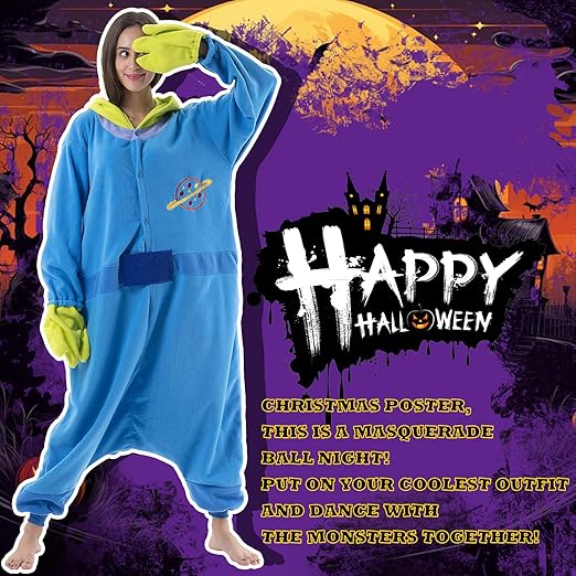 Beauty Shine Unisex Adult Onesie One Piece Pajamas Cosplay Cartoon Costume Halloween Christmas Sleepwear Jumpsuit Homewear nirvanaguru