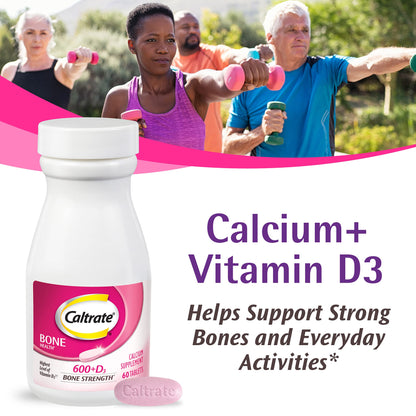 Caltrate 600 Plus D3 Calcium and Vitamin D Supplement Tablets, Bone Health Supplements for Adults - 200 Count Nirvana Guru