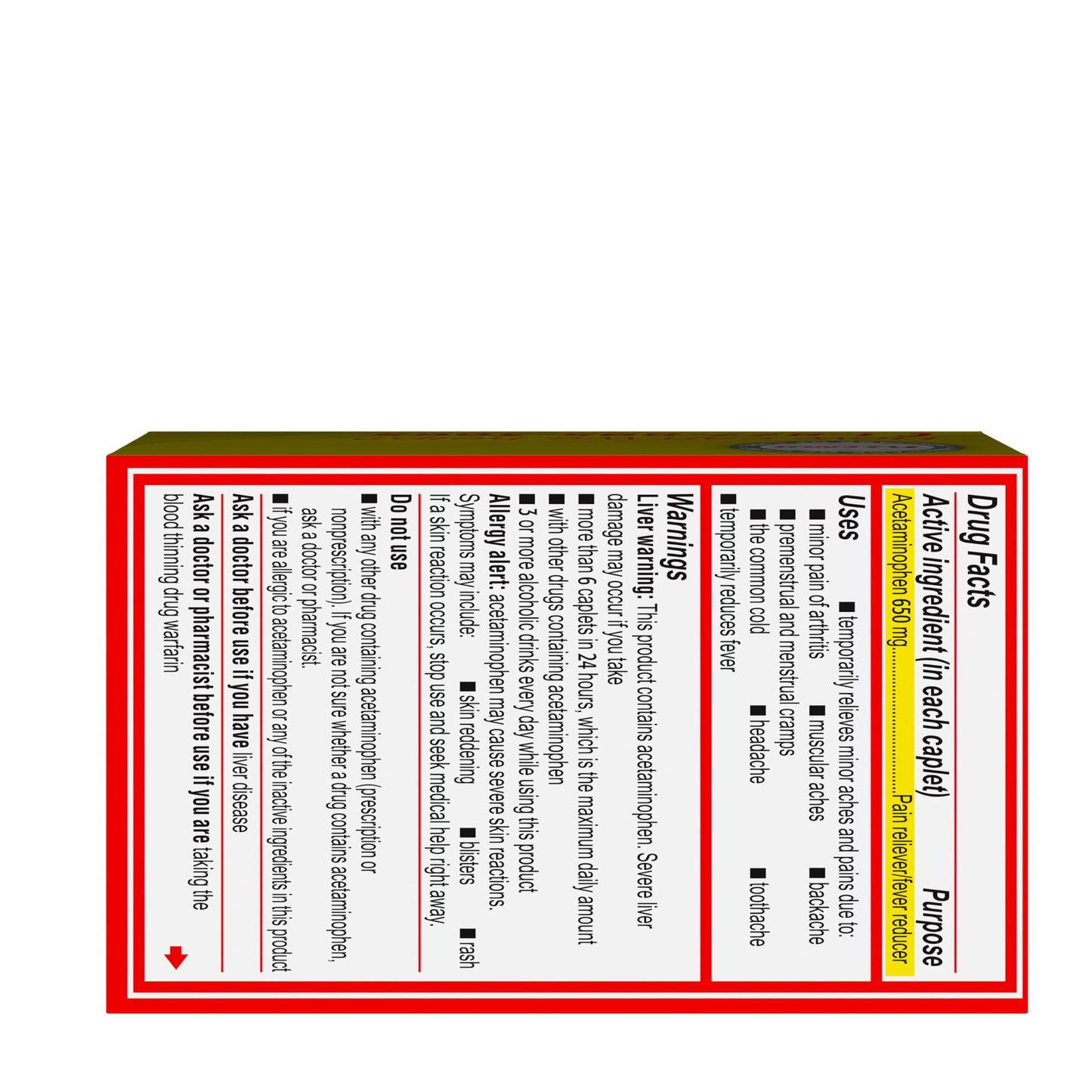 Tylenol 8HR Arthritis Pain Relief Caplets, 650 mg Acetaminophen for Minor Arthritis & Joint Pain, Fever Reducer, Extended Release, Gentle on Stomach, FSA or HSA Eligible, 100 ct