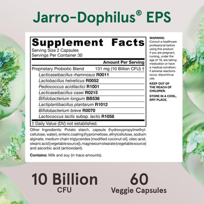 Jarrow Formulas Probiotics 10 Billion CFU - Probiotic Supplement Capsules for Gut Health for Women and Men, 120 Veggie Capsules, Up to 60 Days - Nirvana Guru