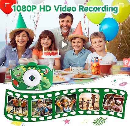 Kids Camera Boys Toys for 3 4 5 6 7 8 9 Years Old Boys, 48MP Dual Lens Kids Digital Camera Christmas Birthday Gifts, 1080P HD Video Selfie Toddler Camera with 32G SD Card nirvanaguru