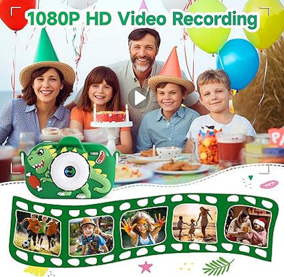 Kids Camera Boys Toys for 3 4 5 6 7 8 9 Years Old Boys, 48MP Dual Lens Kids Digital Camera Christmas Birthday Gifts, 1080P HD Video Selfie Toddler Camera with 32G SD Card nirvanaguru