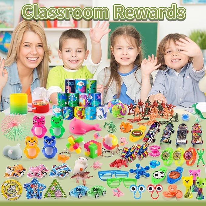 300 PCS Party Favor for Kids Goodie Bags Stuffers, Prize Box Toys for Kids Classroom Bulk, Small Fidget Toys Pinata Fillers, Treasure Chest for Students Rewards, Carnival Prizes, Birthday Gifts nirvanaguru