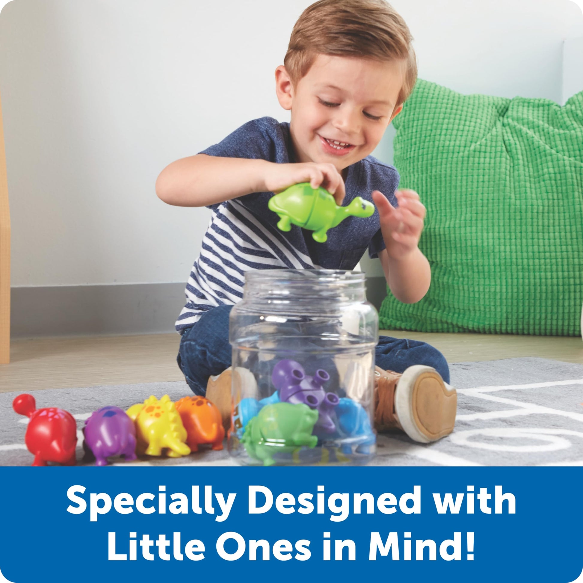 Learning Resources Snap-n-Learn Matching Dinos - Dinosaur Toys, Mini Plastic Figures, Sensory Bin, Toddler Travel Games, Shape Sorter, Preschool, Fine Motor Skills, Montessori Counting Nirvana Guru