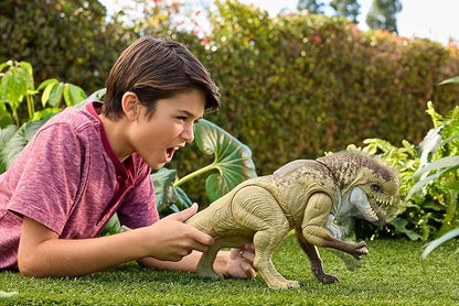 Mattel Jurassic World Rebirth Distortus Rex Rumble N Rampage Dinosaur Action Figure 22 Inch with 2 Attack Actions, Content-Accurate, Digital Play nirvanaguru