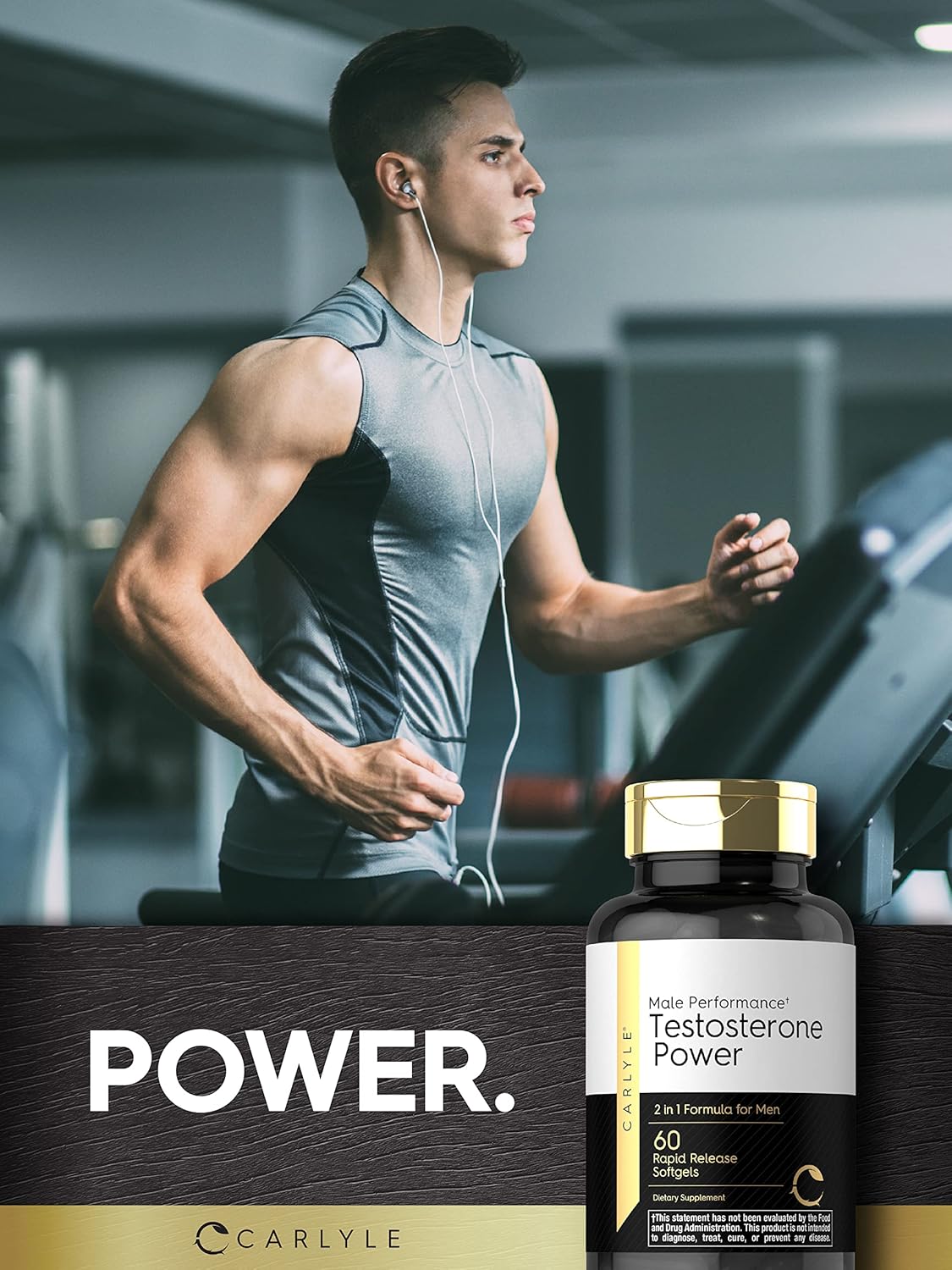 Carlyle Testosterone Supplement for Men | 60 Softgels | for Male Performance | Non-GMO & Gluten Free - Nirvana Guru