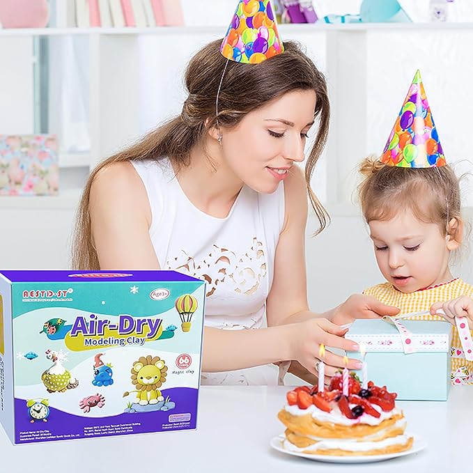 Air Dry Clay 66 Colors, Modeling Clay for Kids, DIY Model Magic Clay, Molding Clay Kit with Sculpting Tools, Non-Sticky Soft and Super Light, Arts and Crafts Gift for Boys Girls Kids nirvanaguru