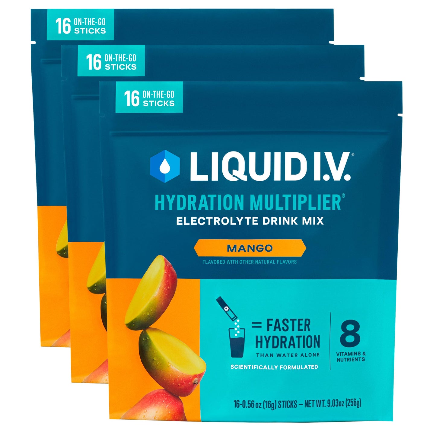 Liquid I.V.® Hydration Multiplier - Passion Fruit | Electrolyte Powder Drink Mix | 3 Pack (48 Servings) - Nirvana Guru