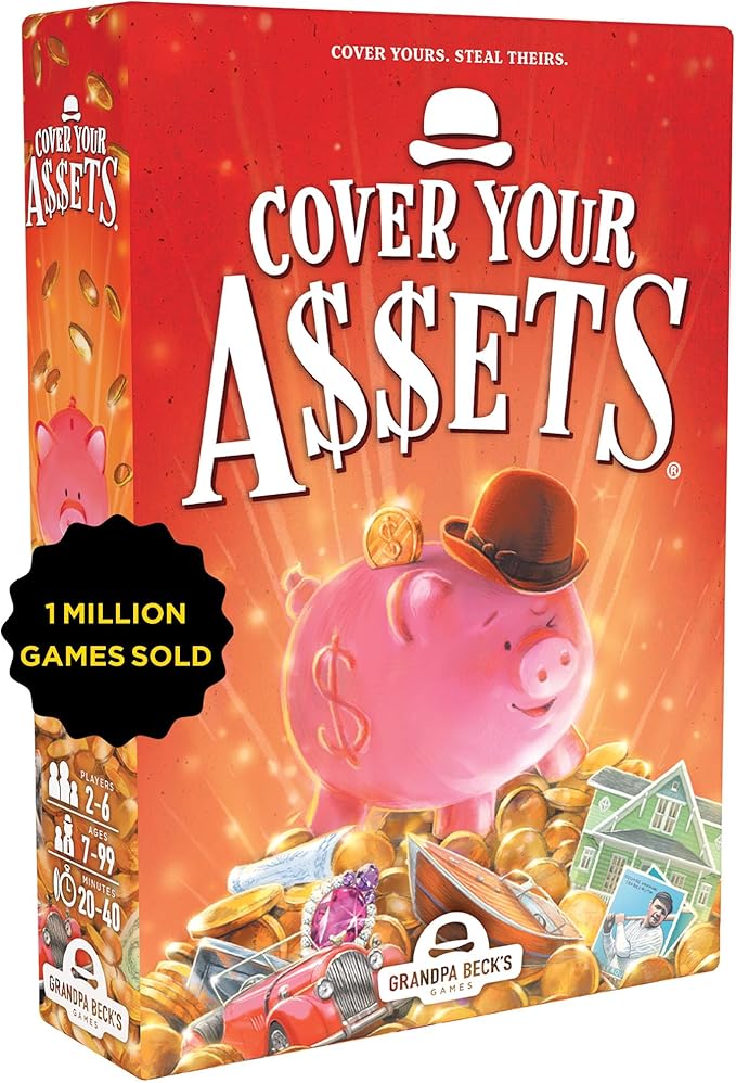 Grandpa Beck's Games Cover Your Assets Card Game | from The Creators of Skull King | Easy to Learn and Outrageously Fun for Kids, Teens, & Adults | 2-6 Players Ages 7+ nirvanaguru