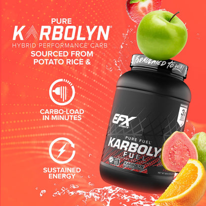 EFX Sports Karbolyn Fuel | Fast-Absorbing Carbohydrate Powder | Carb Load, Sustained Energy, Quick Recovery | Stimulant Free | 39 Servings (Neutral) Nirvana Guru