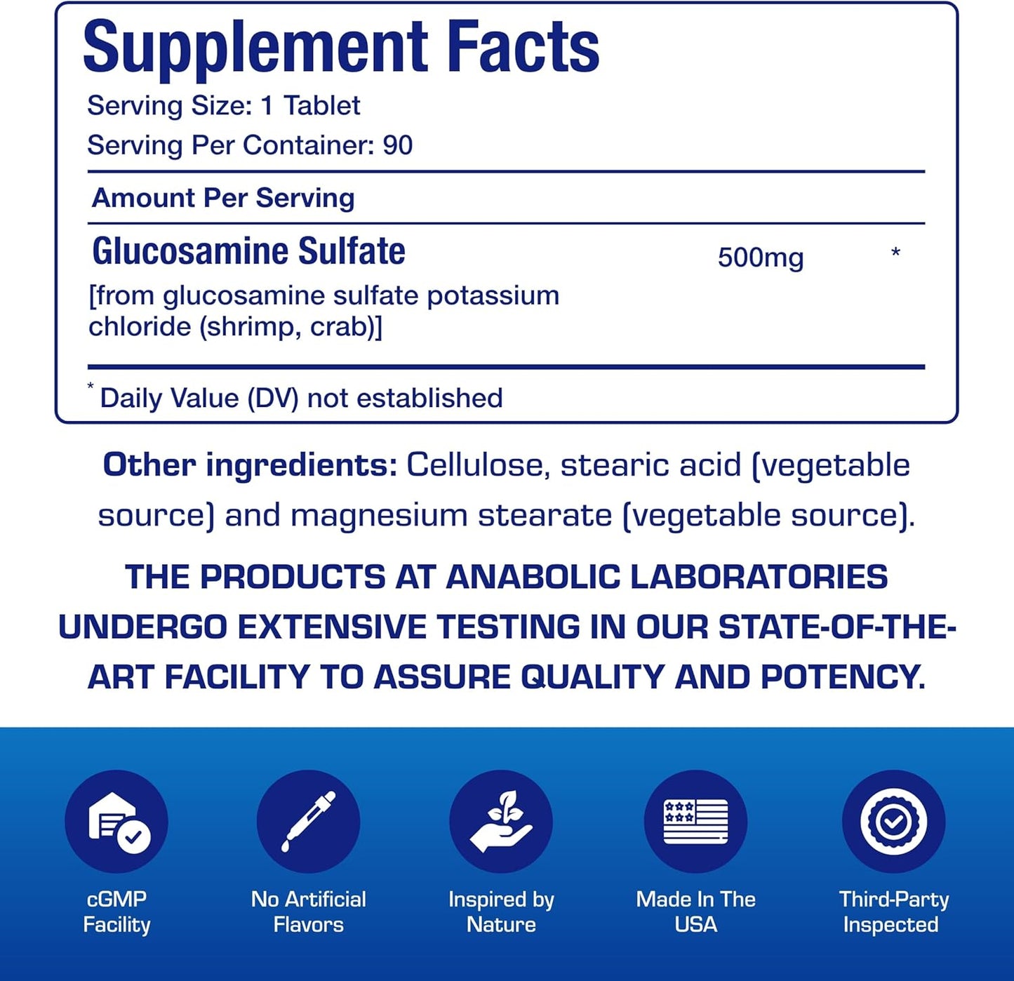 Glucosamine Sulfate Joint Health Supplement - Soft Tissue Cartilage Tendon and Ligament Supplement for Enhanced Mobility Comfort and Flexibility - Non-GMO Sodium Free & Made in The USA - 90 Servings Nirvana Guru