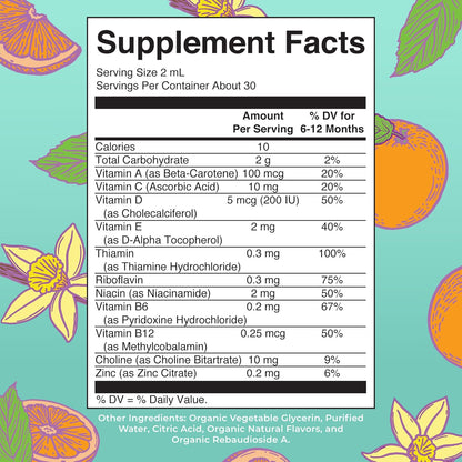 MaryRuth Organics Multivitamin for Infants | USDA Organic | Multivitamin Liquid Drops for Babies 6-12 Months | Immune Support & Overall Wellness | Vegan | Non-GMO | Gluten Free | 2 Fl Oz - Nirvana Guru