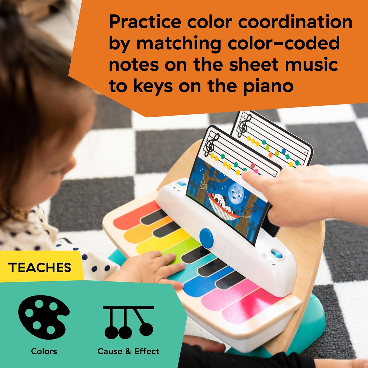 Baby Einstein and Hape Magic Touch Wooden Toy Piano, Montessori Musical Learning Toy for Babies and Toddlers 6mo+ Nirvana Guru