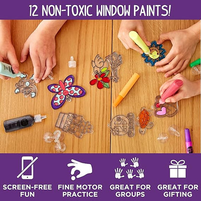 Made By Me Create Your Own Window Art, Paint Your Own Suncatchers, DIY Arts & Crafts Idea, Craft Kits for Kids, Crafts for Kids & Toddlers, Toddler Arts and Crafts nirvanaguru