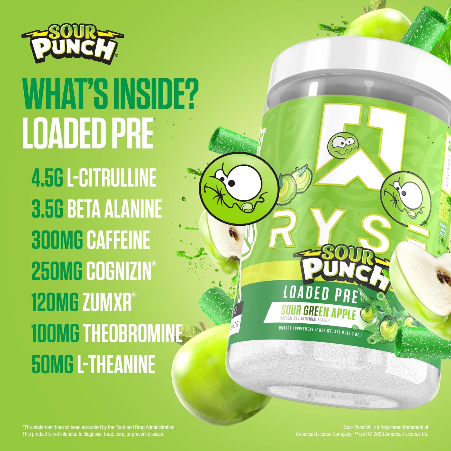 RYSE Loaded Pre Workout Powder - Ring Pop Cherry - Daily Pre-Workout for Men & Women with 325mg Caffeine, Beta Alanine, and Citrulline for Pump, Focus, and Energy - 30 Servings Nirvana Guru