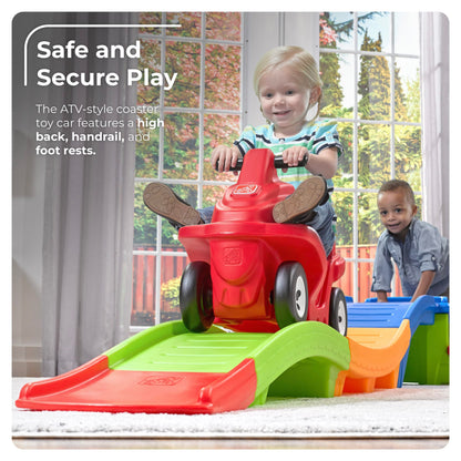 Step2 Up & Down Roller Coaster Kids Ride On Toy, Push Car, Indoor/Outdoor Playset, Made of Durable Plastic, Max Weight 50 lbs., For Toddlers 2-5 Years Old, Multicolor Nirvana Guru