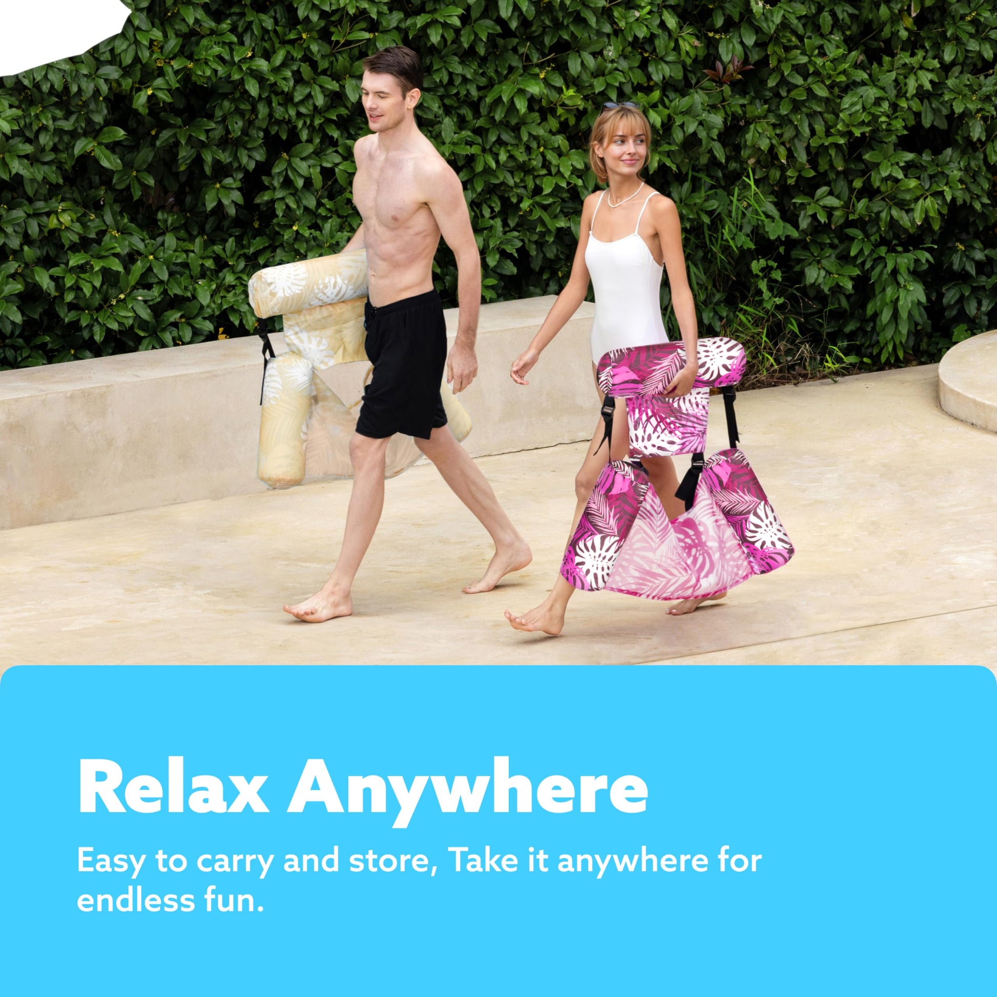 SLOOSH Inflatable Pool Floats Adult,2 Packs Floating Lounge Chairs,Blow up Pool Noodles for Adult Heavy Duty,Floating Chair for Party Summer Water Beach Lake Fun Nirvana Guru