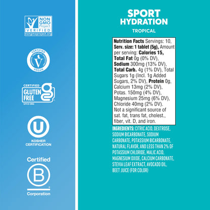 Nuun Sport Electrolyte Tablets with Magnesium, Calcium, Potassium, Chloride & Sodium, Gluten Free & Vegan, Strawberry Lemonade, 4 Pack (40 Servings Total)