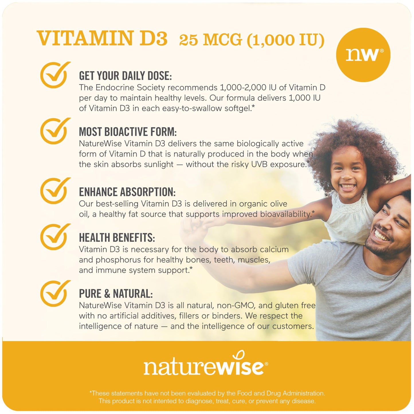 NatureWise Vitamin D3 5000iu (125 mcg) 1 Year Supply for Immune Support, Healthy Muscle Function, and Bone Health - Non-GMO, Gluten Free in Organic Extra Virgin Olive Oil, (Mini Softgel), 360 Count