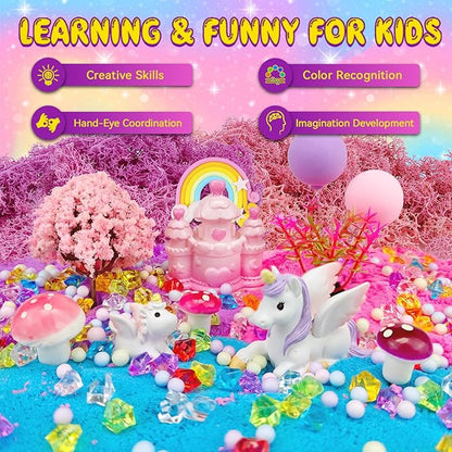 Unicorn Terrarium Crafts Kit for Kids-LED Night Light Up & Remote Unicorn Birthday Gifts Toys for Girls Ages5 6 7 8 9 10 Year Old-Christmas Gifts for Girls nirvanaguru