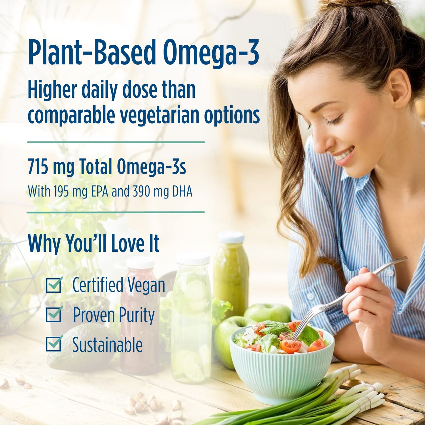 Nordic Naturals Algae Omega - 120 Soft Gels - 715 mg Omega-3 - Certified Vegan Algae Oil - Plant-Based EPA & DHA - Heart, Eye, Immune & Brain Health - Non-GMO - 60 Servings - Nirvana Guru